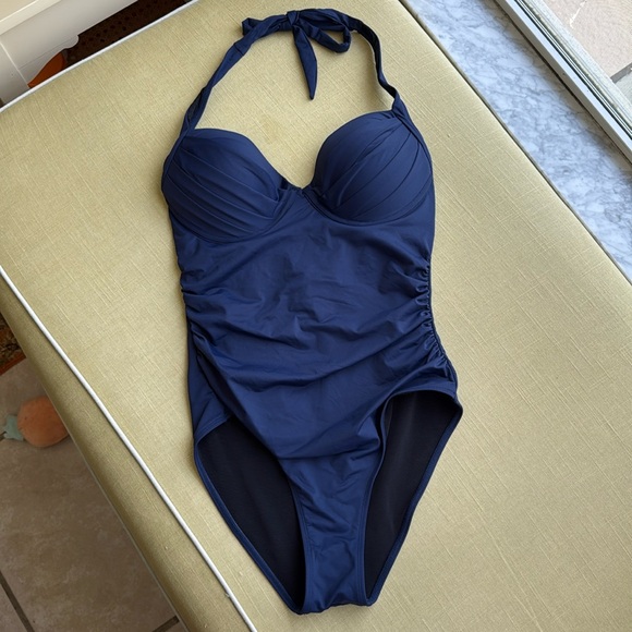 Cupshe Other - NWT! Cupshe Navy Blue Halter One-Piece Swimsuit